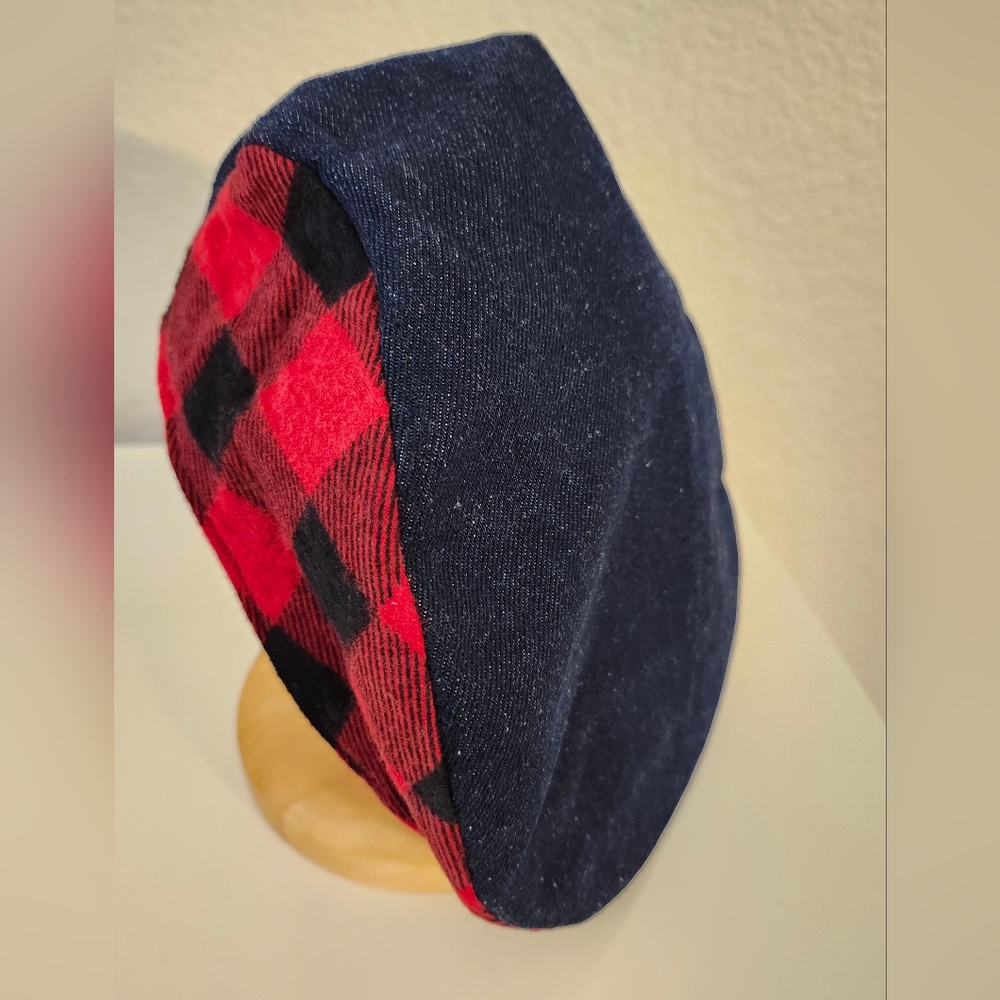 Handmade Denim & Buffalo Plaid Cap